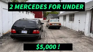 BUYING TWO OF THE CHEAPEST AND MOST RELIABLE MERCEDES A $1800 E320 WAGON AND A $1400 300E