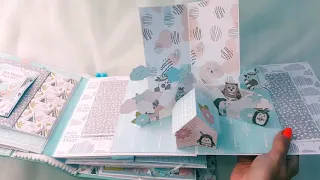 Альбом с поп ап элементами/Interactive pop up album/Scrapbooking