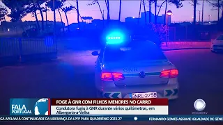 Foge à GNR com filhos menores no carro