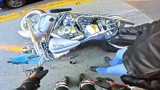 HEAVY BIKES BROKE INTO PIECES - Incredible & Unbelievable Motorcycle Moments