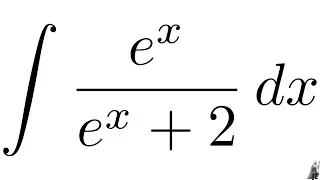 Integral e^x/(e^x + 2) from MIT Integration Bee Qualifying Exam 2018 Problem #1