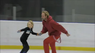 More speed! Sasha and dad.