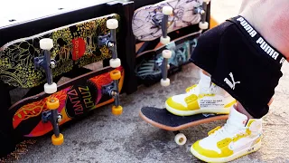 FINGER SKATEBOARD Tricks |  Tech Deck PLAY & DISPLAY | Fingerboarding | Flick Trix | Finger Shoes