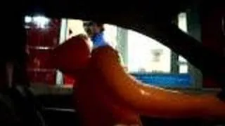 Wendy's Drive thru with a Blow up doll