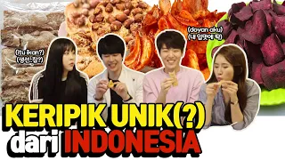 [REAKSI]TEMAN KOREA MAKAN KERIPIK INDONESIA / 인도네시아 끄리삑 칩 간식 먹방 리뷰