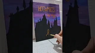 Are you a harry potter fan?✨️🤎| Canvas painting #shorts #youtubeshorts #art