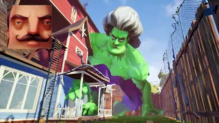 Hello Neighbor - My New Neighbor Big Scary Teacher Hulk 3D Act 2 Hole Gameplay Walkthrough