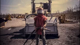 A how to tutorial for sandblasting construction equipment- rusty heavy equipment restoration