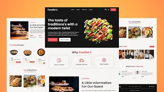 Build and Deploy Fully Responsive Modern Restaurant Food Delivery Website with React JS | Bootstrap5