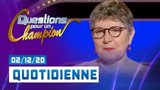 Emission du Mercredi 02 Décembre 2020 - Question pour un champion