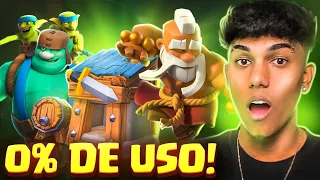 USEI AS 8 CARTAS MAIS INÚTEIS DO CLASH ROYALE! 🫠