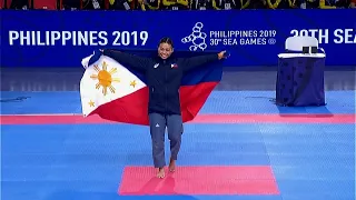 Jocel Lyn Ninobla won the GOLD MEDAL in the women's individual poomsae event | 2019 SEA Games