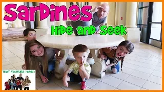 SARDiNES Hide And Seek At Huge Hotel Resort! / That YouTub3 Family Family Channel