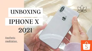 AESTHETIC UNBOXING IPHONE X 2021