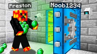 7 Ways To Steal Preston's Emeralds! (Minecraft)