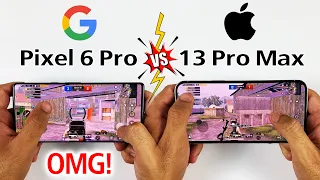 Google Pixel 6 Pro vs iPhone 13 Pro Max PUBG MOBILE TEST | Google Tensor vs A15 Bionic PUBG TEST