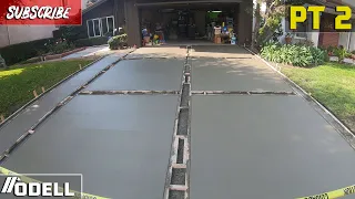 How to Pour a Concrete Driveway with Brick Bands Part 2