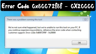 Media creation tool error code 0x80072f8f - 0x20000 windows 7 | Fix problem running this tool