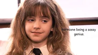 hermione being a sassy genius for 3 minutes straight.