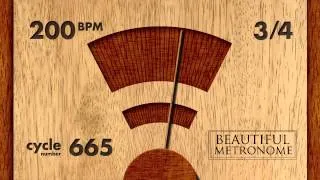 200 BPM 3/4 Wood Metronome HD