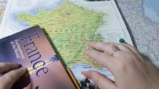 ASMR ~ France History & Geography ~ Soft Spoken Map Tracing Page Turning