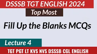 Fill Up the Blanks MCQs || Million Minds English || Lecture 4 ||