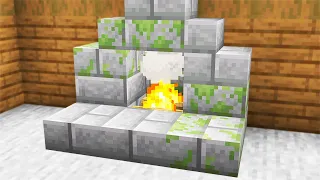 🔥 How to Build a Small and Cozy Fireplace in Minecraft.
