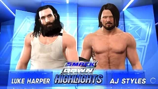 WWE 2K17 - LUKE HARPER VS AJ STYLES | #1 CONTENDERSHIP MATCH HIGHLIGHTS!