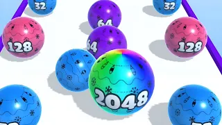 Ball Merge 2048 - All Levels Ball Gameplay Android, iOS ( Level 377 - 378 )