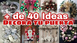 GET INSPIRED!! ️➕ 40 IDEAS ON HOW TO DECORATE DOORS FOR CHRISTMAS 2023 Beautiful Christmas Wreaths
