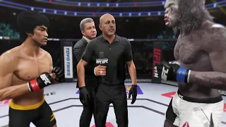Bruce Lee vs. Werewolf (EA sports UFC 2) - CPU vs. CPU - Crazy UFC 👊🤪