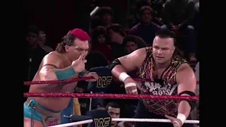 WWF Raw 2/22/1993 - Shawn Michaels & The Beverly Brothers vs. The Nasty Boys & Tatanka (Part 2)