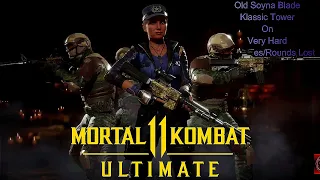 Mortal Kombat 11 Ultimate - Old Sonya Blade Klassic Tower On Very Hard No Matches/Rounds Lost