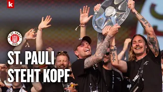 Hürzeler und Irvine im Partymodus: FC St. Pauli mit rauschender Meisterfeier