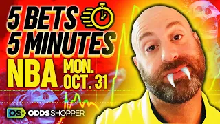 5 Best NBA Bets In 5 Minutes | Monday 10/31/22 NBA Picks & Predictions