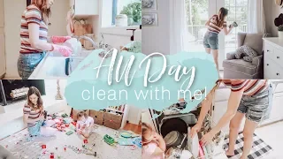 ALL DAY CLEAN WITH ME 2019 | EXTREME CLEANING MOTIVATION | Justine Marie