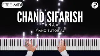 Chand Sifarish Piano Tutorial Instrumental Short Cover | Fanaa | Shaan