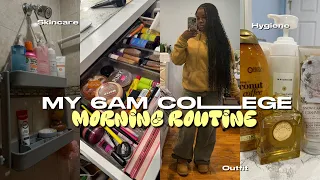 MY 6AM COLLEGE MORNING ROUTINE *realistic* | grwm, skincare, ootd, chitchat, hygiene & more