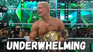 Cody Rhodes Winning The Title At Wrestlemania 40 Felt FLAT And Here's Why