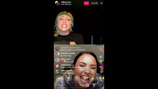 Miley Cyrus & Demi Lovato - Instagram Live Stream - 3/17/2020