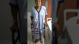 Patient walking four hours after surgery - Total Knee Replacement