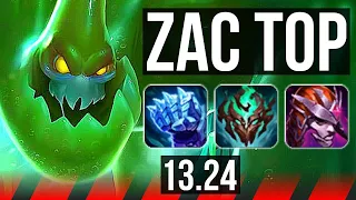 ZAC vs AATROX (TOP) | 13/0/7, Quadra, Legendary, 1200+ games | KR Master | 13.24