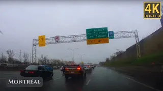 Driving - Lachute to Montreal on a rainy day (Québec, Canada)