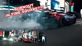 Lamborghini Does Burnout in Time Square ???? *MONDI's A SAVAGE*
