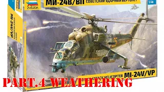 MI-24V/VP HIND 1/48 ZVEZDA Pt.4 Weathering(웨더링) scale model aircraft building