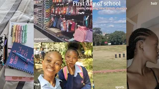 First day of school📚 | new school, sports, shopping, chaos, new beginnings | South African YouTuber