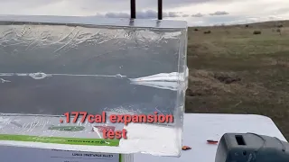 what will .177 caliber slugs do when shot into clear ballistic gel?