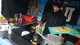 Trinidad Roti Wraps filled with Chana + Pumpkin Curry - Caribbean Street Food by OSU COCONUTS London