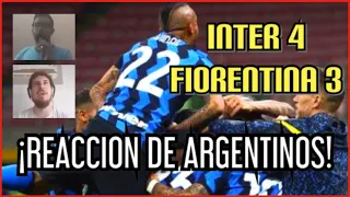 INTER 4 - FIORENTINA 3 - GOLES y REACCIÓN | DEBUT de VIDAL