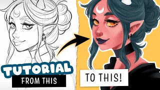 🎓 How to color WITHOUT lineart ✒️ Digital Art Tutorial